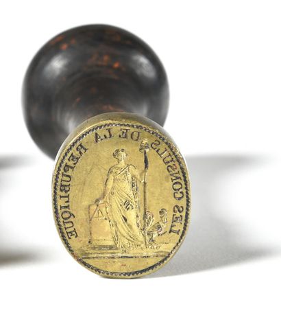 null WAX SEAL OF THE CONSULS OF THE FRENCH REPUBLIC. 
Oval, in hollow, with the Allegory...