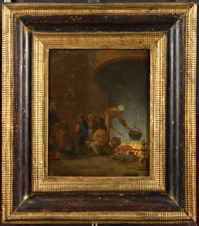 null NORTHERN SCHOOL OF THE SEVENTEENTH CENTURY.
The meal of the villagers.
Oil on...