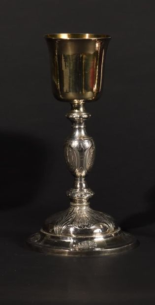 Silver chased and engraved CALICE decorated...