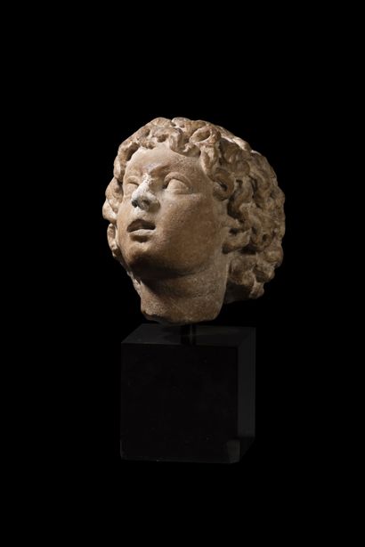 SCULPTURE FRAGMENT
Carved stone head of a...