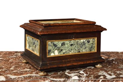WALNUT BOX WITH MOLDING
and antique green...