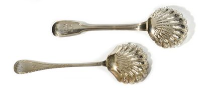null PUIFORCAT, SAUPOUDREUSE SPOON IN 950 thousandthS SILVER, Minerve hallmark first...