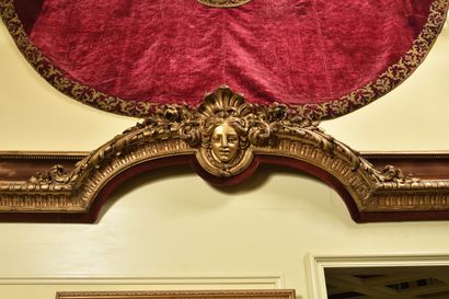 THEATER PEDIMENT
In carved and gilded wood...