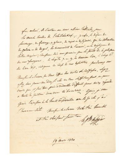 SÉGUR (Philippe-Paul de). Autograph letter...