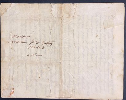 null BORY DE SAINT-VINCENT (Jean-Baptiste). Autograph letter signed to Isidore Geoffroy...