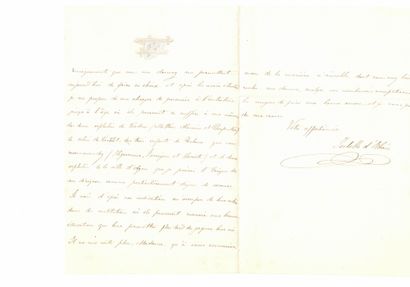 null SÉGUR (Philippe-Paul de). Autograph letter signed [to the naturalist Georges...