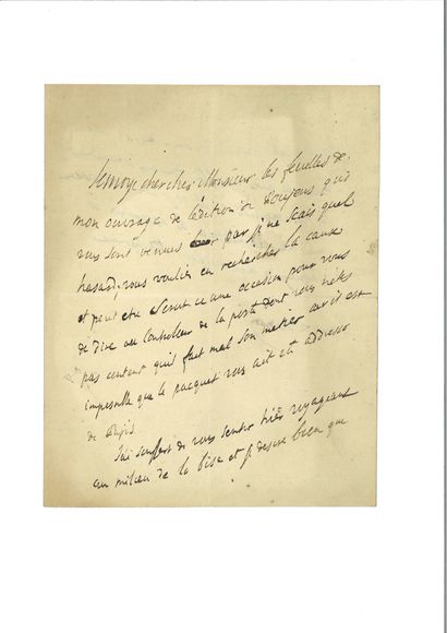 NECKER (Jacques). Autograph letter. Castle...