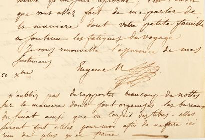 null BEAUHARNAIS (Eugène de). Autograph letter signed [to his secretary Étienne Méjan]....