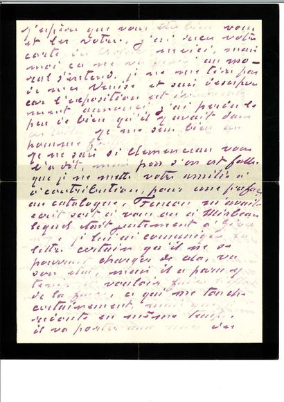 null MONET (Claude). Autograph letter signed to Gustave Geffroy. Giverny, May 2,...