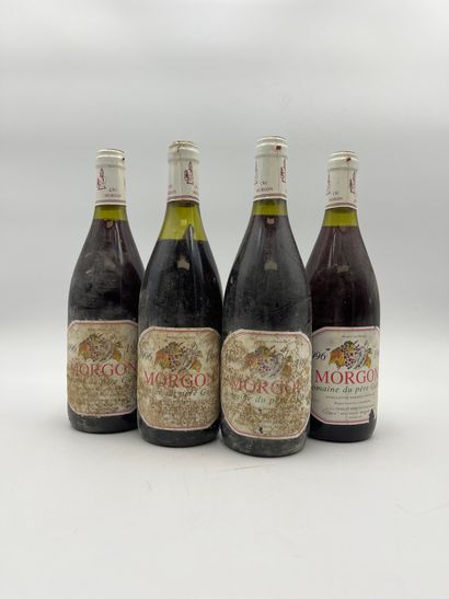 null 4 bottles MORGON 1996 Domaine du Père Guillot
(N. 1 between 3 and 4cm, E. a,...