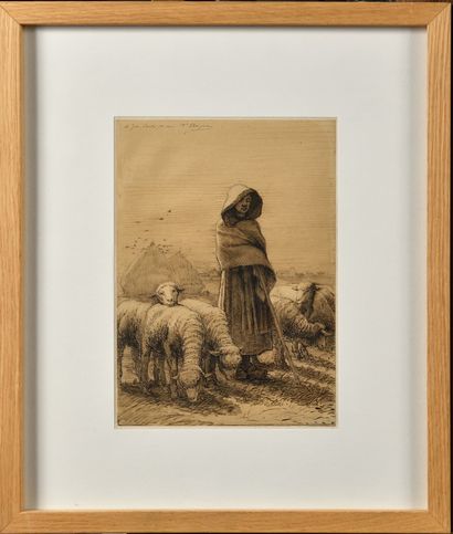 Jean Ferdinand CHAIGNEAU (1830-1906)
Shepherdess...