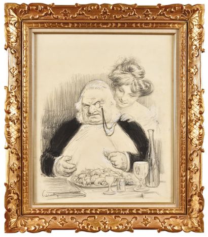 Charles LÉANDRE (1862-1934)
Le mangeur d’écrevisses
Crayon...