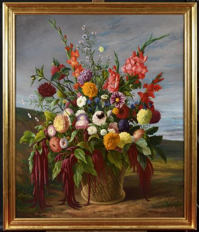 Armand BUDAN (1827-1874)
Panier de fleurs...