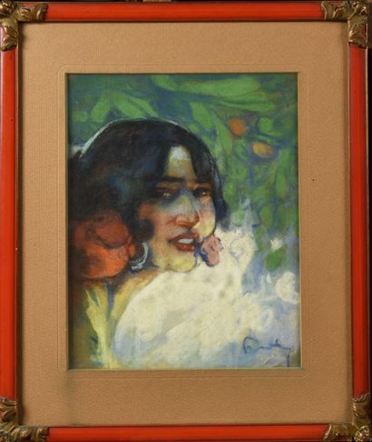 Louis FORTUNEY (1875-1951)
Portrait de gitane
Pastel...