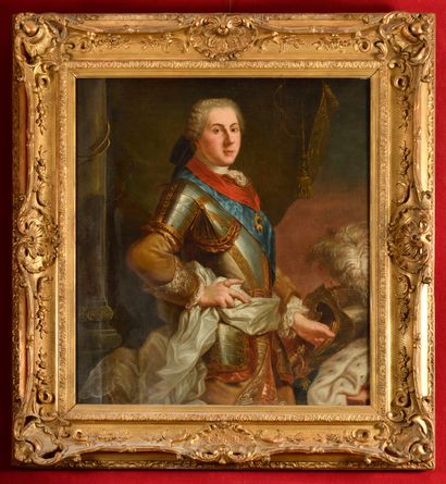 null École FRANÇAISE du XVIIIe suiveur de Liotard
Portrait du dauphin Louis de France
Huile...