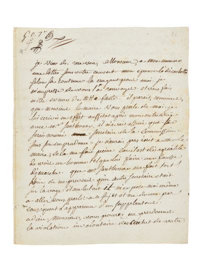 CHAUMETTE (Pierre-Gaspard). Autograph letter...