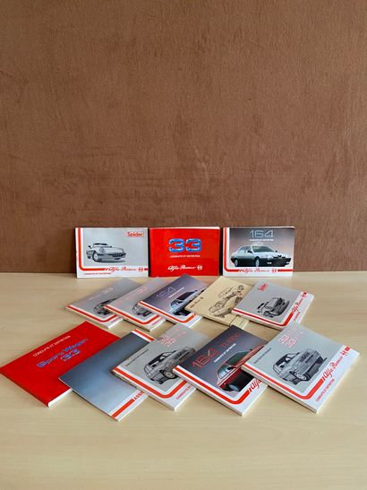 null Set of 15 Alfa Romeo "driving and maintenance" booklets