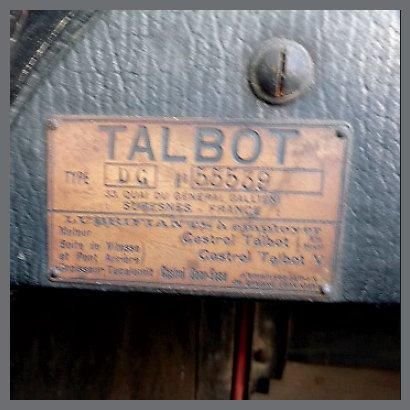 1926 TALBOT 10 CV Type DC Chassis n¡ 55 539 Carte grise française 23 000 La Talbot...