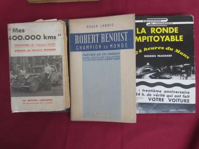null Lot de 3 livres rares: Mes 400 000 km souvenirs de François Lecot 1937, Robert...