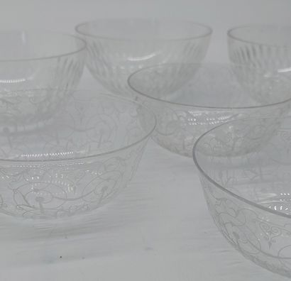 null BACCARAT

Four finger rinses

D : 12 cm



Three other cut crystal finger-rinses...