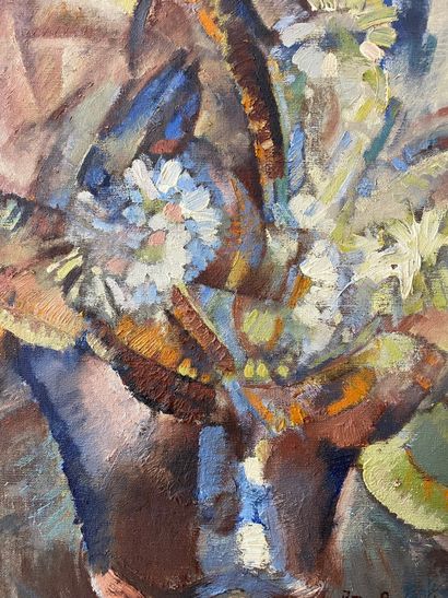 null FLOWERED BASKET

Oil on canvas signed lower right 

50 x 40 cm

(accidents to...