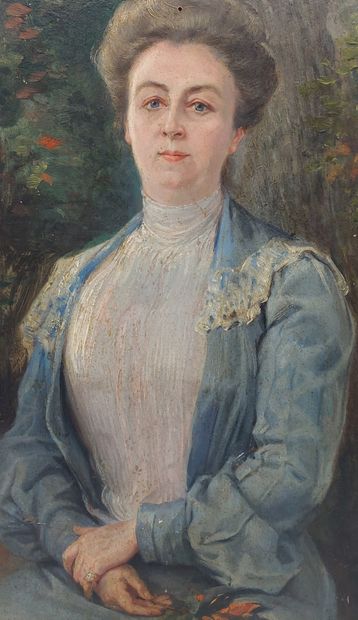 null Francisque DESPORTES (1849-1908)

Portrait de femme

Huile sur panneau signée...