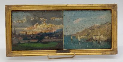 null Francisque DESPORTES (1849-1908) ?

Landscape and marine

Oil on panel unsigned

16...