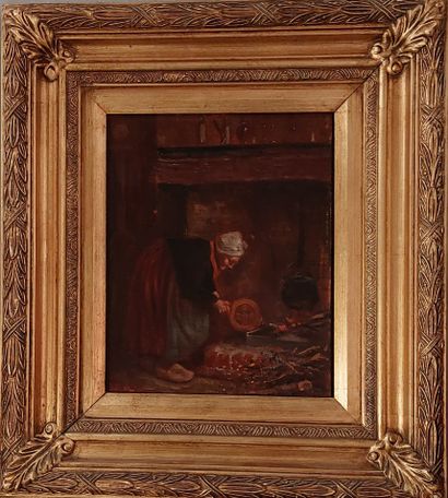 Antoine Jean BAIL (1830-1918), Interior kitchen...