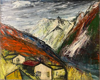 null MICHEL-MARIE POULAIN (1906-1991)

Alps

Oil on canvas

Signed lower left

Inscribed,...