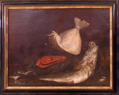 ADRIAENSSEN Alexander (1587-1661) Attribué à Nature morte aux poissons Huile sur...
