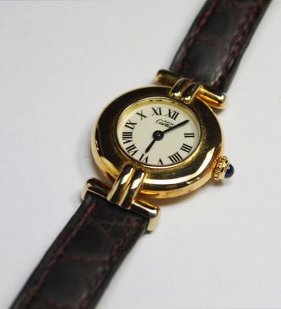 CARTIER MONTRE en vermeil, modèle "Must" de Cartier, le cadran de couleur crème,...