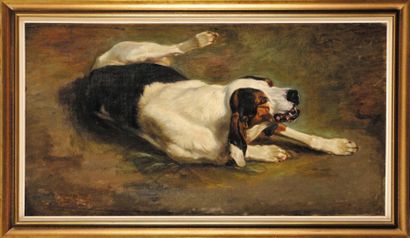 Jules Bertrand GÀ?LIBERT (1834-1916) Tricolore Sur sa toile d'origine 60 x 110 cm...
