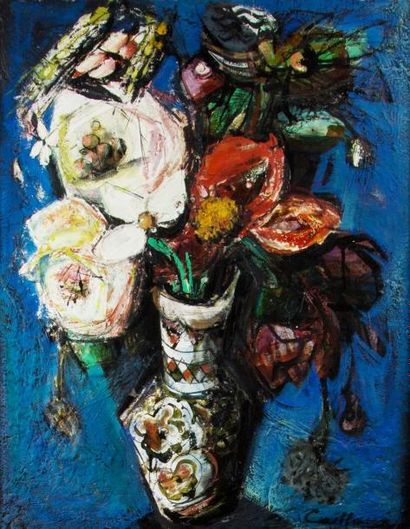 Rodolphe CAILLAUX (1904-1989) Bouquet de Fleurs Huile sur toile Signe en bas a droite...