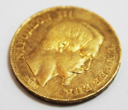null PIECE en or jaune de 50 Frcs Napoleon, II 1855, B Poids brut : 16,1 g