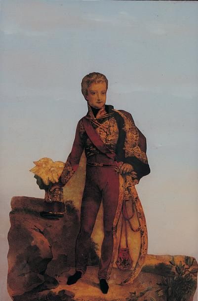 Georges CUMBERLAN (1764- 1848) d'après Le duc de Reichstadt Lithographie en couleur,...