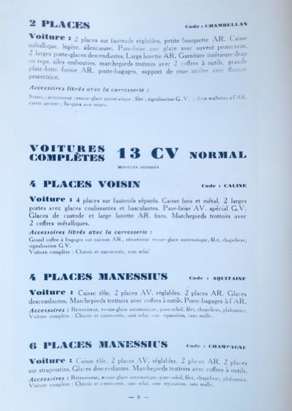 Avions Voisin C14 1929 / Sans réserve Chassis n°27817
Moteur n°27877
Ex-Jacques Antvelink
Carrosserie...