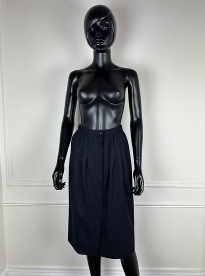 VALENTINO 
Navy blue woolen skirt 
T 36 
(good...