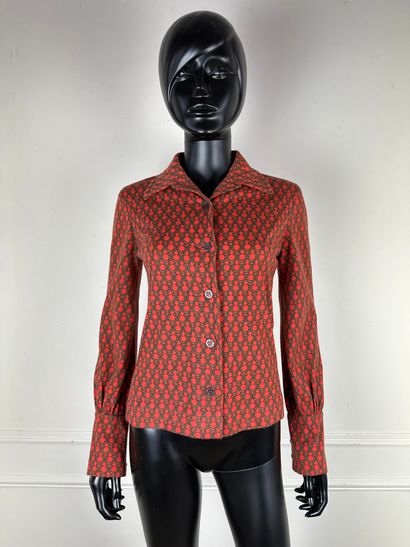 HERMES PARIS
Orange-red jersey jacket with...