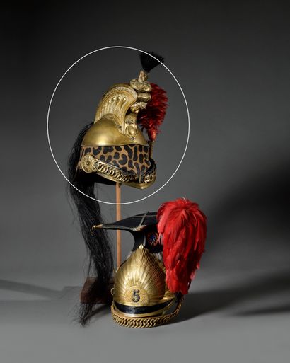 null Helmet of dragon model 1858 Troop.
Bomb stamped "1405-67-8" (8th regiment?),...