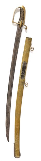 null Revolutionary light cavalry officer's saber.
Brass mounting. Handle covered...