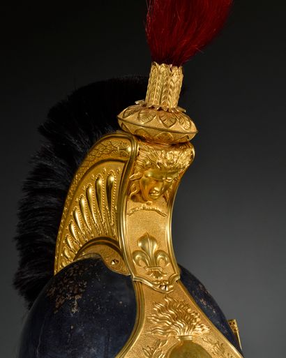 null Set helmet and cuirass of officer of cuirassiers of Restoration period: 
-Officer's...