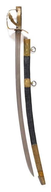 null Saber of horse hunters model 1790.
Handle covered with leather with filigree....