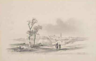 Jules Achille NOEL (Quimper 1815 - Alger 1881) Album de quarante cinq dessins: Paysage...