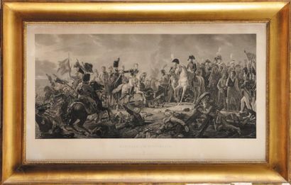 Baron GERARD, d'après Bataille d'Austerlitz. Grande gravure par J.Godefroy en 1813....