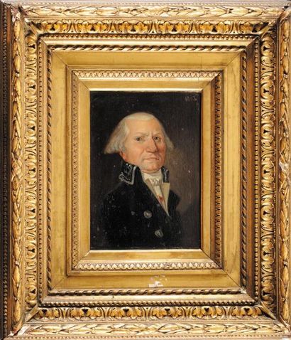 LACAILLE. Ecole Française du XIXe siècle Portrait de Louis Michel Lefebvre 1746-1824...
