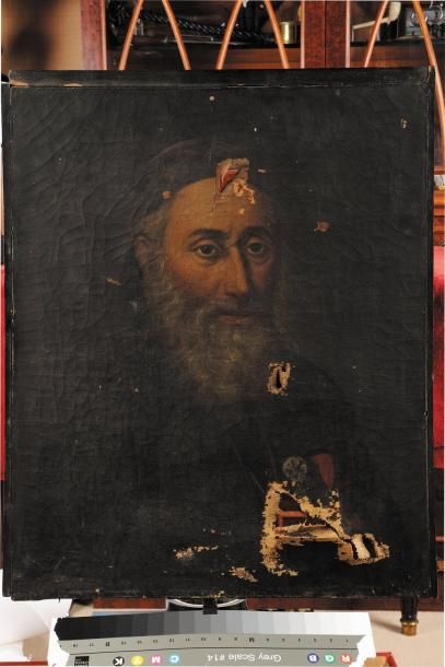 null Portrait de l'Oncle de Moïse ZUMERO, PATRIARCHE DE JÉRUSALEM, PORTANT LA CROIX...