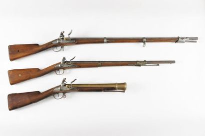 null Fusil d'infanterie modèle 1777-An IX. Canon rond à pans au tonnerre, frappé...