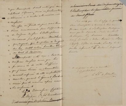 SAINTE-HÉLÈNE. - VITROLLES (Eugène François Auguste d'Arnaud de) Manuscrit signé...