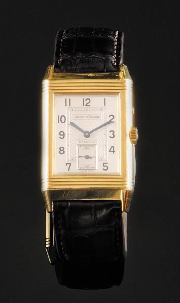 null "JAEGER LECOULTRE REVERSO Montre en or jaune, modele ""Night and Day"", le cadran...