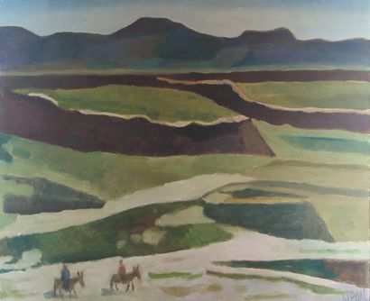 Simon SEGAL (1898-1969) Paysage espagnol Huile sur toile sbd 60 x 73 cm